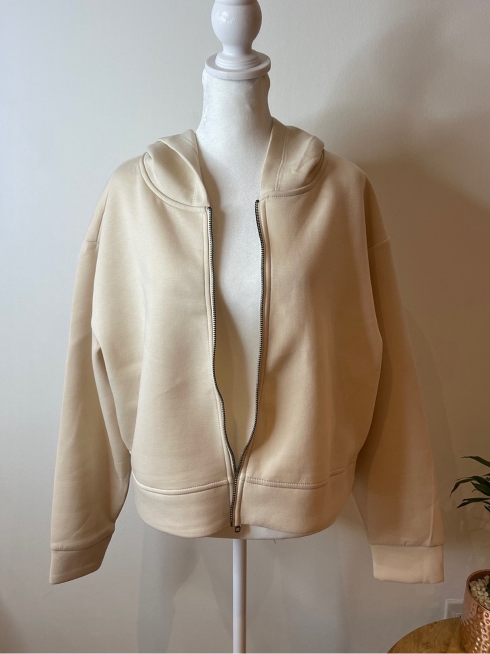 A NEW DAY $28 Cream Full Zip Sweatshirt Jacket • new with tags size XL